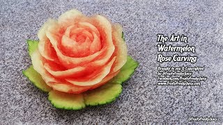 The Art in Watermelon Rose Carving – How to Carve Watermelon Flower *DIY