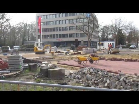 Aanleg pleintje bij Stationsweg Assen