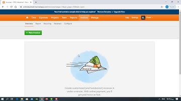 "Harvest" the time tracking tool for your projects (Invoices section)