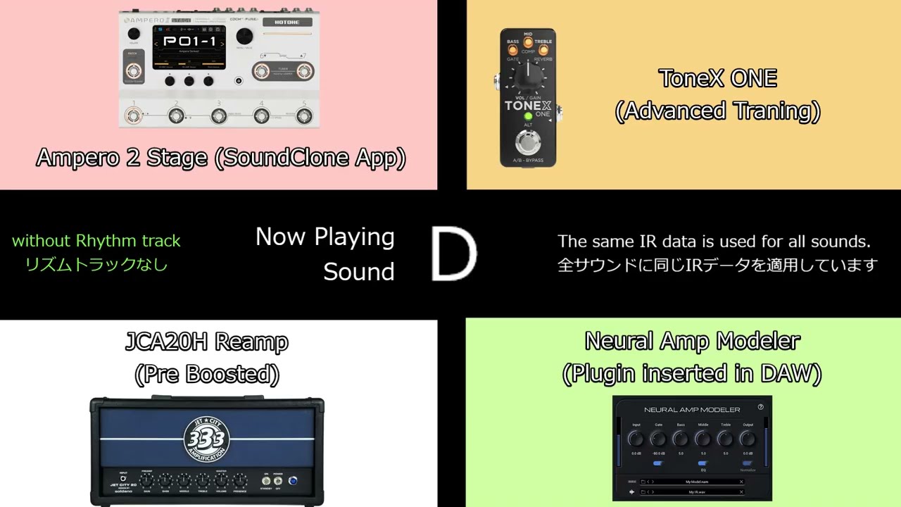 Ampero 2 Stage SoundClone vs ToneX ( and Neural amp modeler) with
