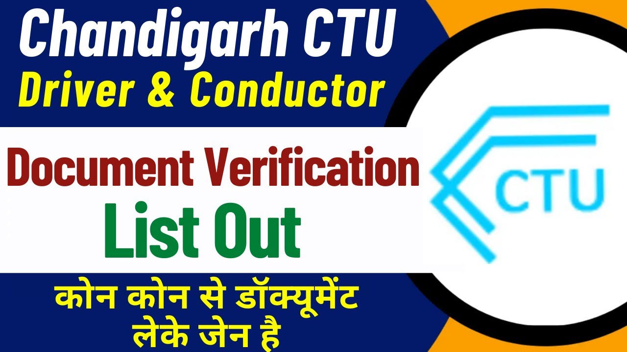 CTU Heavy Bus Driver and Conductor Final Document Verification List Out ...