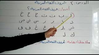 أصوات حروف اللغة العربية.