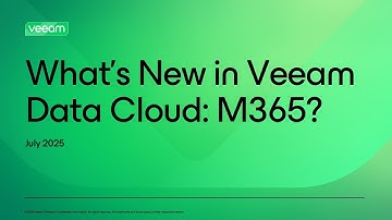 Veeam Data Cloud: Microsoft 365 Feature Recap July 2025