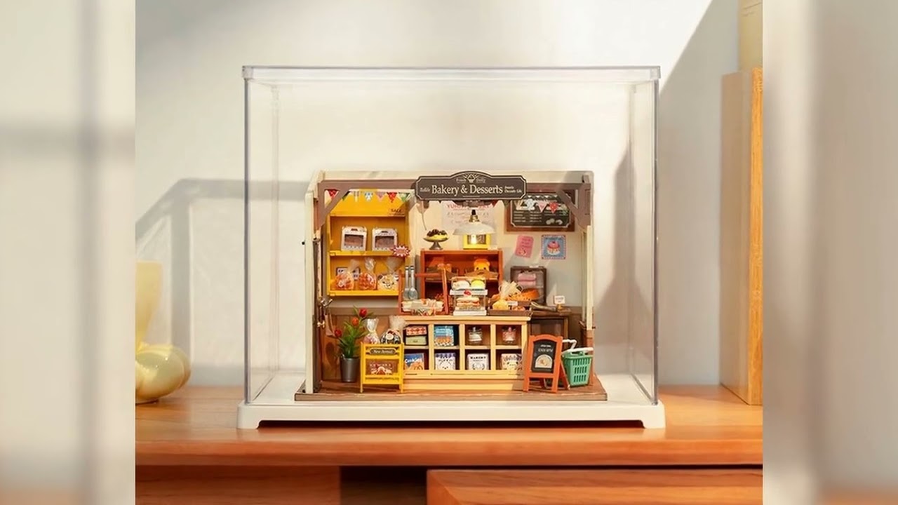 A must-have product! Robotime Rolife DollHouse Kit Mini DIY Dust Cover For 3D Puzzle Assembly Buil