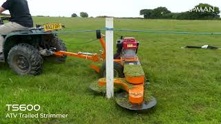 TS600 ATV Post Strimmer Demonstration Video | Chapman Machinery