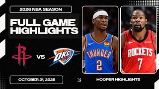 Houston Rockets Vs Oklahoma City Thunder Full Game Highlights Oct 21 2026 Nba Season