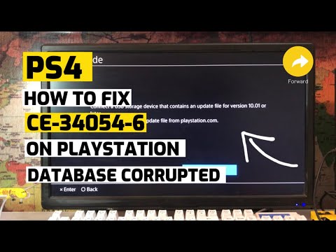 How to fix Ps4 CE-34054-6 Database Corrupted Error Fixed - YouTube