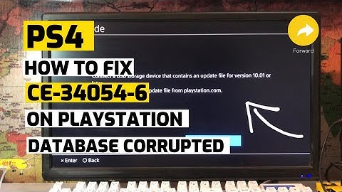 How to fix Ps4 CE-34054-6 Database Corrupted Error Fixed