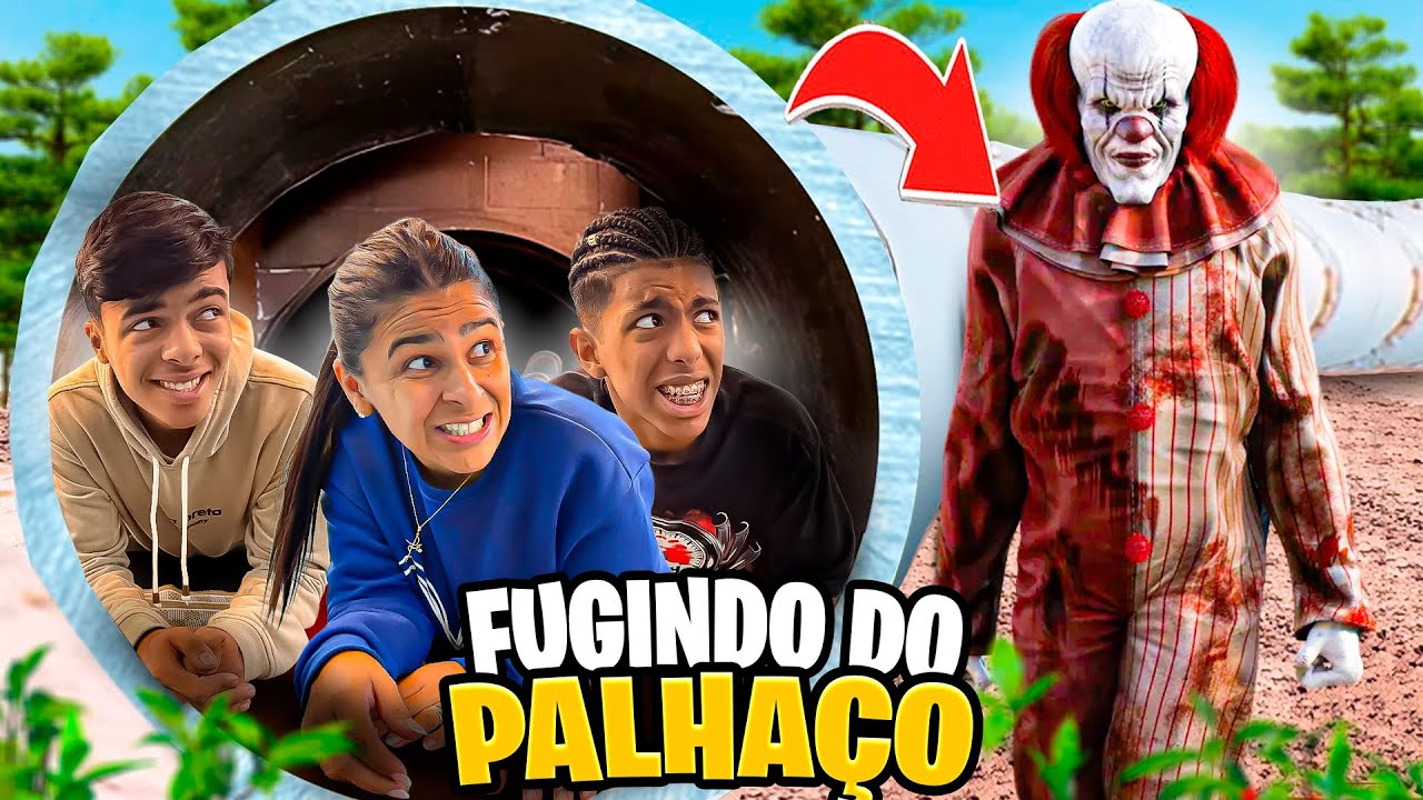 O PALHAÇO DO MAL NOS PERSEGUIU NO PIQUE ESCONDE! *conseguimos fugir?😱