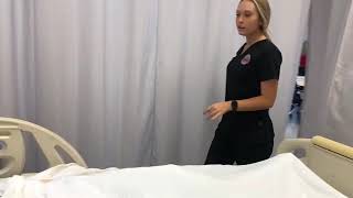 Bed bath & occupied bed-making video