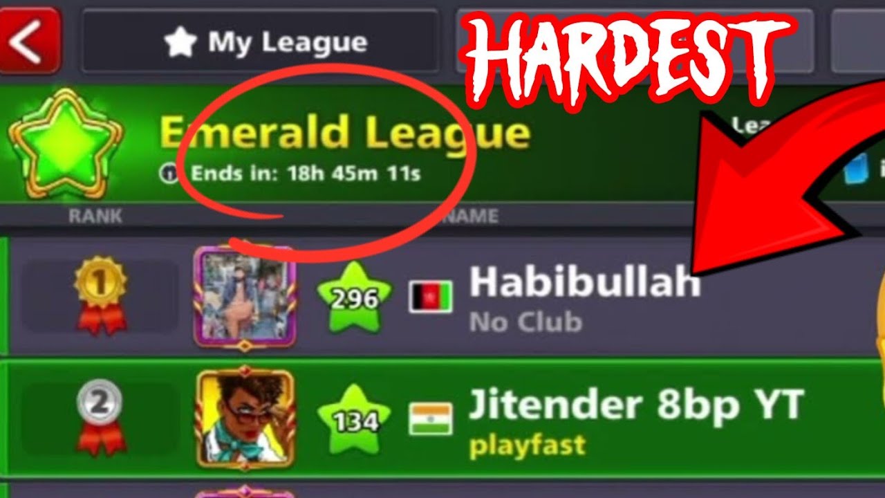 Easiest way to top Emerald league IN 8 BALL POOL #gaming #8ballpool