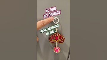 hang anything on wall without nails with 3m command clear decor clips 😱 #shorts #diy #ytshorts