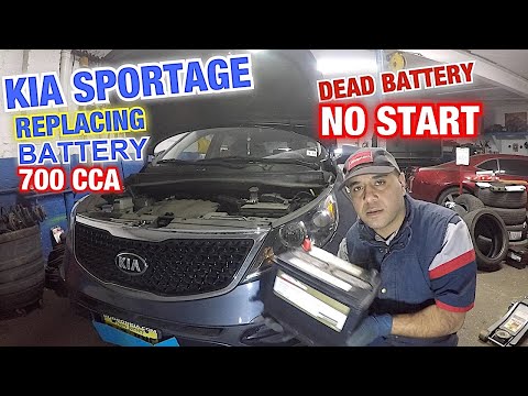 Kia Sportage how to replace battery, Car dont start DEAD BATTERY 700CCA