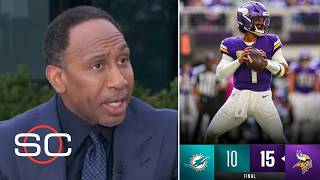 "Vikings are undefeated" - ESPN on Kyler Murray leads Minnesota to beat Dolphins 15-10 in Week 4