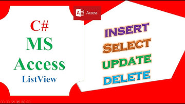 C# ListView Access Database - INSERT,SELECT,UPDATE,DELETE,CLEAR Full