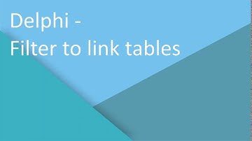 Delphi - Filter to link table