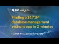 Finding a $171M database management systems opportunity in less than 2 minutes