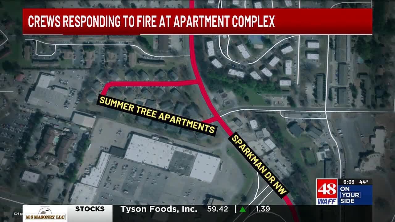 Crews respond to structure fire in Huntsville