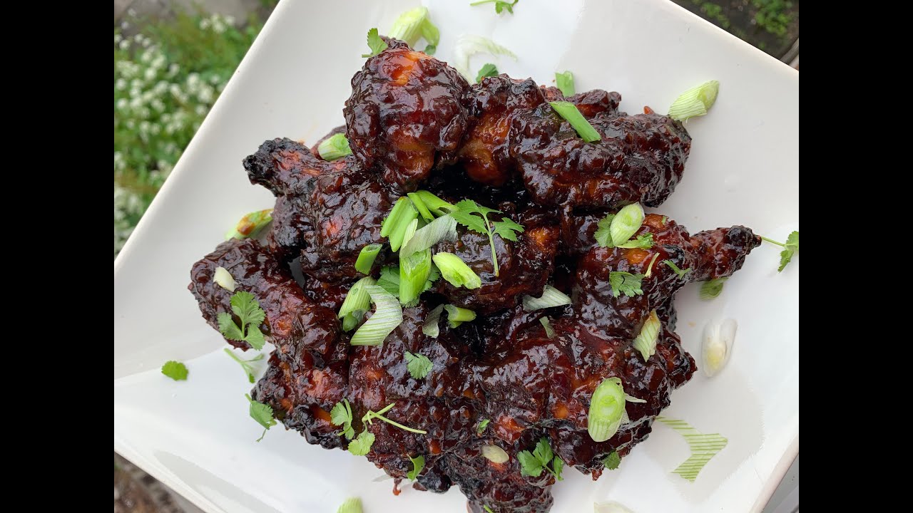 Sweet & spicy crunchy Korean inspired baked CHICKEN WINGS ...