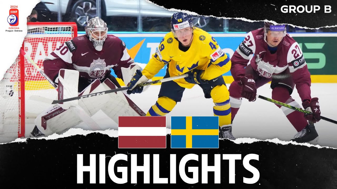 Latvia vs. Sweden HIGHLIGHTS | 2024 Men's World Hockey Championships