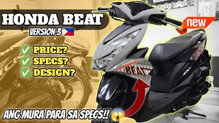 HONDA BEAT F.I VERSION 3 🇵🇭 | Actual unit, Price, and Specs