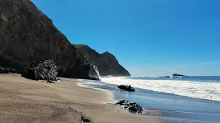 Relax at Alamere Falls | Ocean Waves & Waterfall Sounds | Nature Relaxation 4K