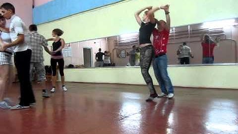 Треня Танец Zouk (ЗУК) - 2014-08-18 Слава - Илона in dance studio DancA г. Гомель, Беларусь!