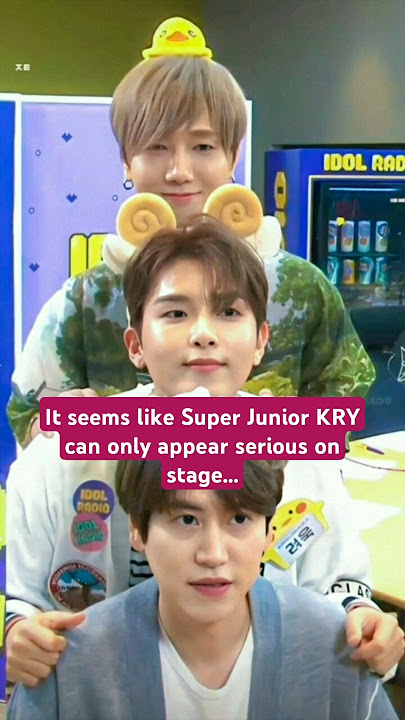 It seems like Super Junior KRY can only appear serious on stage lol