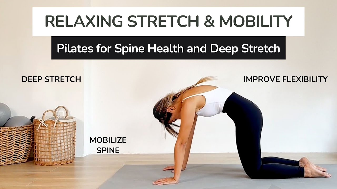 10 MIN Relaxing Pilates for Deep Stretch & Spine Mobility || At Home, No Equipment