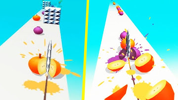 Juicy Run! Very satisfying and relaxing ASMR slicing game | Satisfying Video | ASMR slicing game