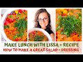 RAW VEGAN FOOD DEMO + RECIPE • HOW TO MAKE A GREAT SALAD + DRESSING