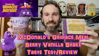 McDonald's Grimace Birthday Meal Berry Vanilla Shake Taste Test Review