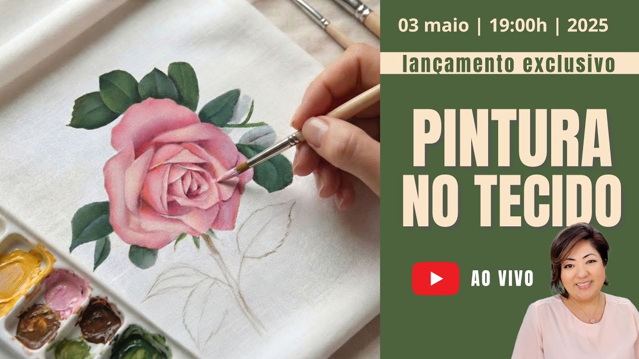 Curso de Pintura em Tecido à Mão Livre: AURORA (Lançamento Oficial)