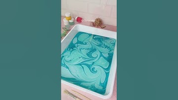 How to: Marbling with Acrylic.unique results everytime with Marbling! #diyideas #diyprojects #craft