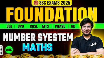 Number System | SSC Foundation Batch 2025 | Maths Classes by Utkarsh Sir | SSC CGL, CHSL, MTS