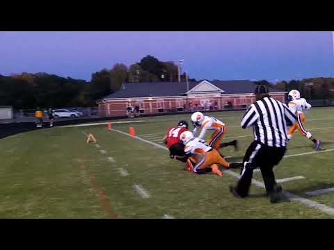 Northwest Guilford Middle School battles Jamestown Middle in football on 10/19/2022:NWG 24, JMS 6...
