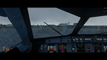 Prepar3D v4.5 HF3 Landing in stormy weather at Aerosofts Berlin EDDB with FSLabs A320X