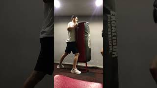 Boxing training heavy bag