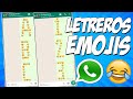 Enviar LETREROS con EMOJIS en WhatsApp  SUPER FACIL!