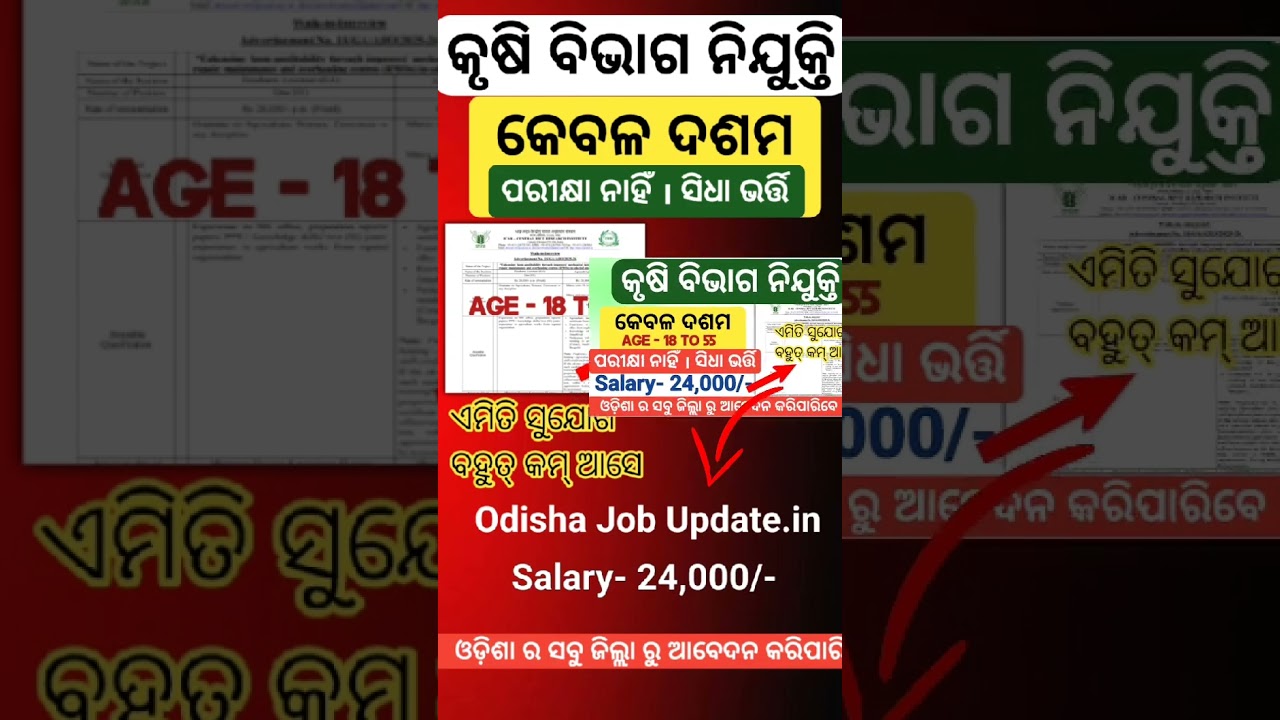 10th Pass Govt Jobs in Odisha ✅ Check Details