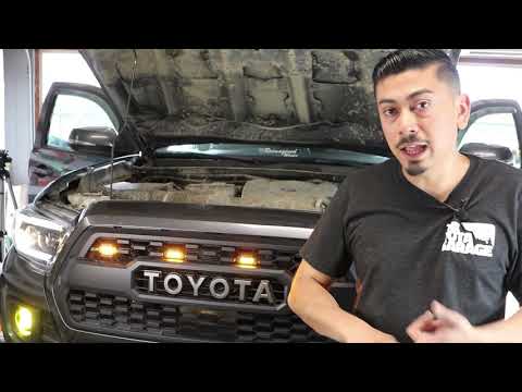 HOW TO WIRE + INSTALL RAPTOR LIGHTS ON A  2016+ toyota tacoma TRD PRO GRILLE | MUST HAVE MOD