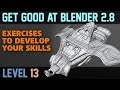 Beginner Exercises  |  Part 13  |  Hard Surface Modelling  |  Space Ship  |  Blender 2.8