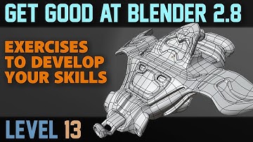 Beginner Exercises  |  Part 13  |  Hard Surface Modelling  |  Space Ship  |  Blender 2.8