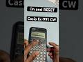 RESET Casio fx-991 CW. #shorts #maths #mathstricks