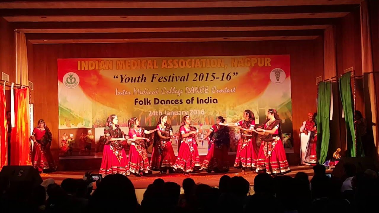 Jnmc Sawangi Ima Nagpur Youth Festival 2016 17 Inter Medical College Folk Dance Contest Youtube