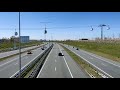 Time lapse of cable car over a6 in almere