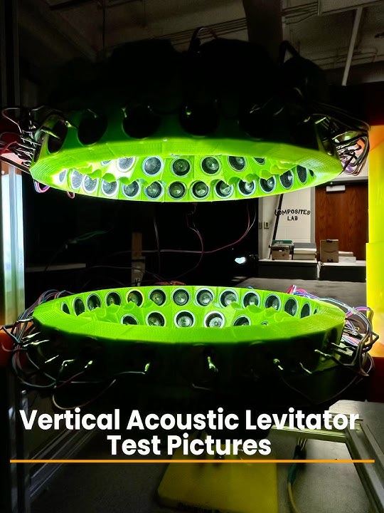 Vertical Acoustic Levitator Test Pictures