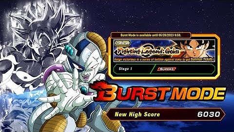 HOW TO GET 6000 BURST MODE SCORE USING TARGET: GOKU: LEGENDARY GOKU EVENT: DBZ DOKKAN BATTLE