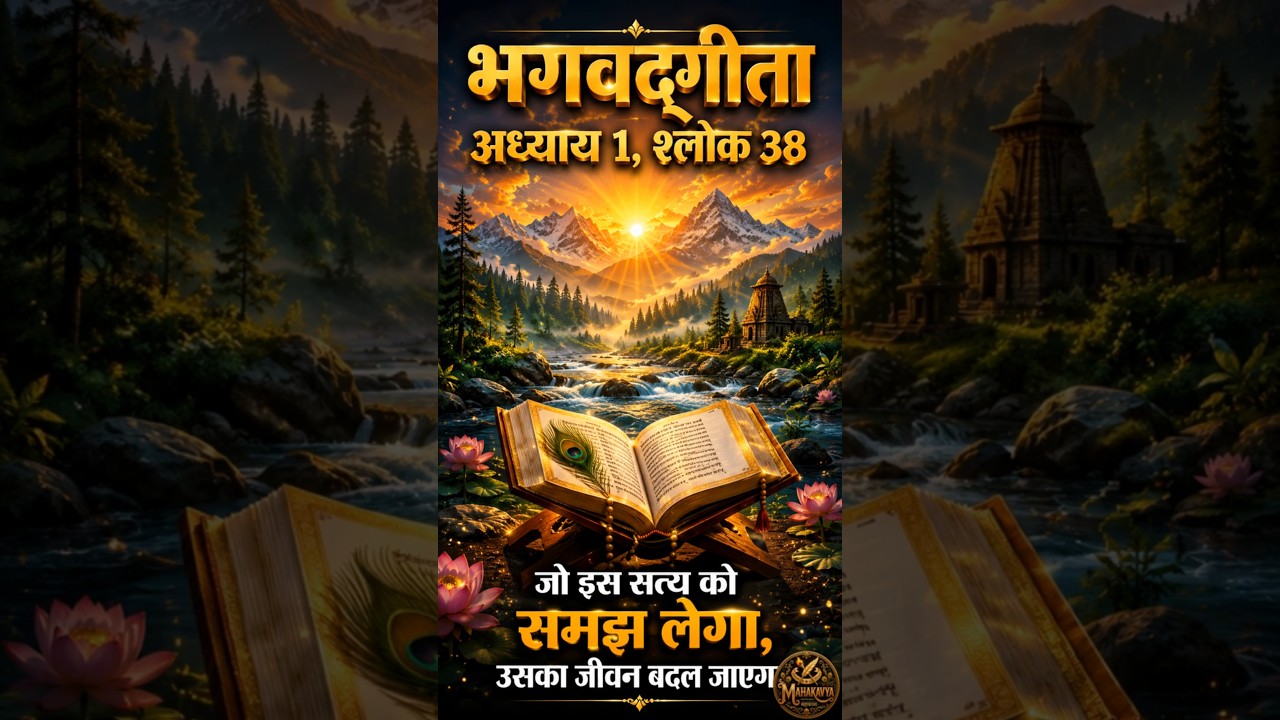 1.38 Hindi Bhagavad Gita Chapter 1 Shlok 38 | लालच ने कौरवों की सोच को ढक दिया था #arjuna #gita