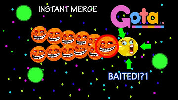 CRAZY BAITS!! // AWESOME COMBACKS!?!// INSTANT MERGE Gota.io